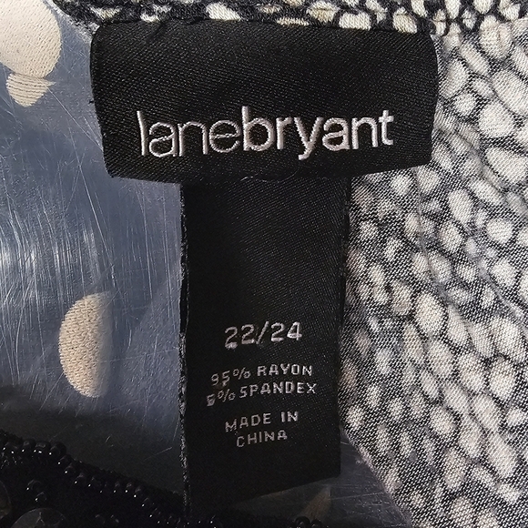 Lane Bryant Animal Print Faux Jeweled Neckline Sleeveless Blouson Size 22/24 - Picture 7 of 9